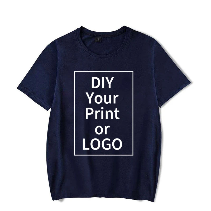 Fashion T Shirt Women Men Summer Customized Printed Tee Shirt DIY Photo Logo Brand Text Tshirt Personalize Your Clothing Shirt