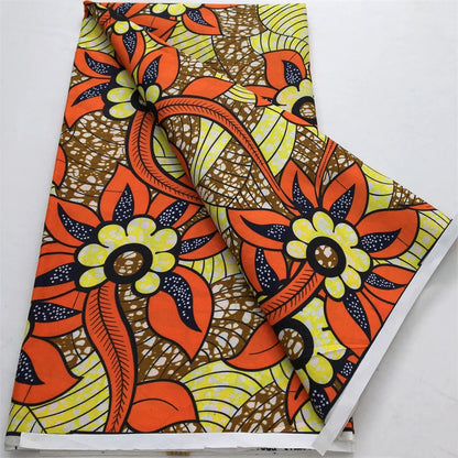 2024 Newest Nigerian Ankara African Polyester Material Wax Fabric DIY Print Sewing Tissu Textile Material For Women Dresses