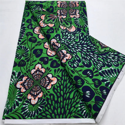 Nigeria Wax Fabric Ankara 2025 Newset DIY Print African Textile Wax Fabric Tissu For Women Dresses Sewing Polyester Material