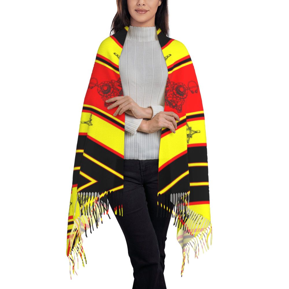 Print Amazigh Pride Tifinagh Patriotic Kabyle Scarf Men Women Winter Warm Scarves Traditional Geometric Amazigh Shawl Wrap