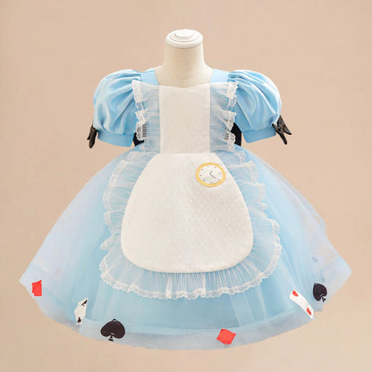 Girls Snow White Princess Dresses Kid Cosplay Spider Alice Gown Girl Halloween New Costume Children Formal Birthday Party Dress