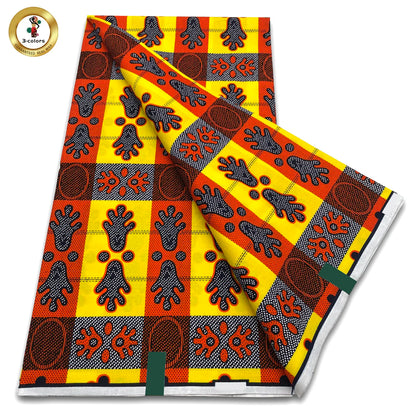 New Arrival High Quality Original 100% Cotton Wax Print Guaranteed Veritable Ankara African Real Wax Fabric Soft Pagne for Dress