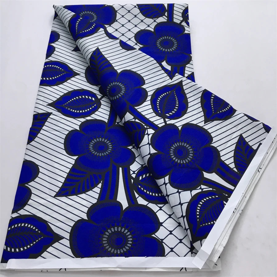 African Nigeria Wax Fabric High Quality Ankara Wax Fabric Polyester Pagne Print For Women DIY Cloth Dresses Sewing Materials