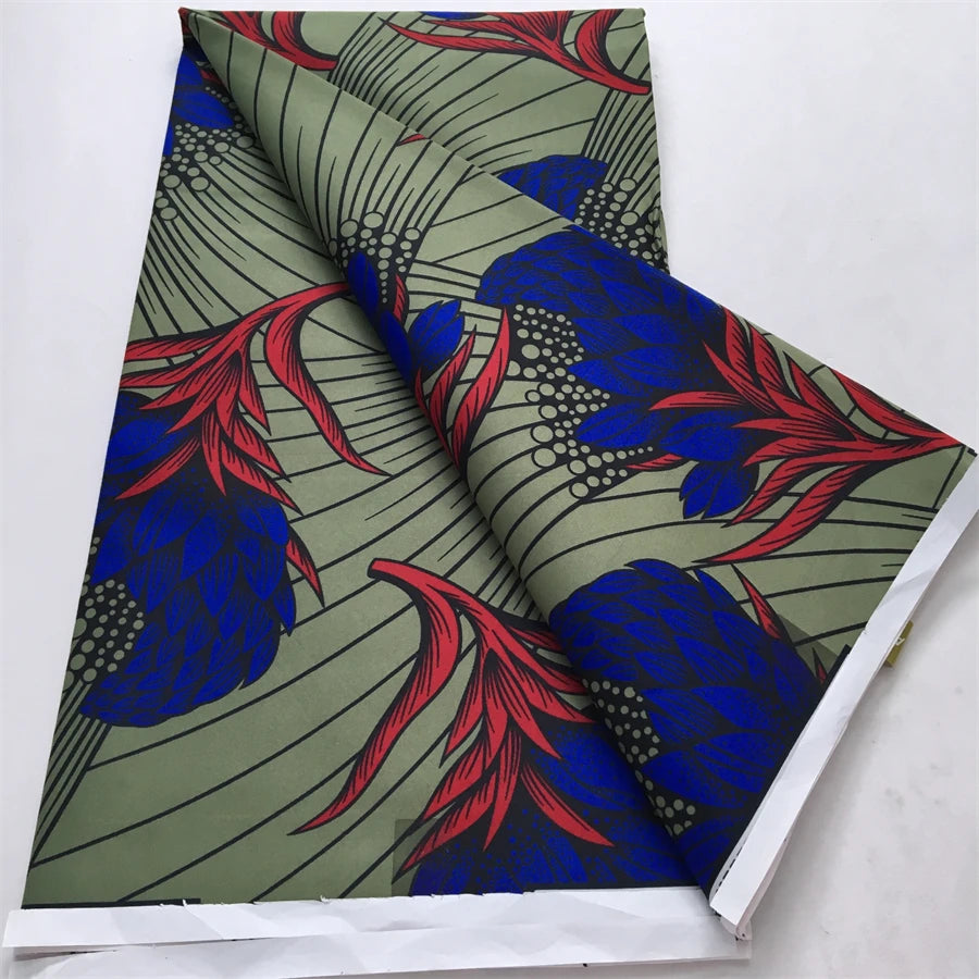 African Nigeria Wax Fabric High Quality Ankara Wax Fabric Polyester Pagne Print For Women DIY Cloth Dresses Sewing Materials