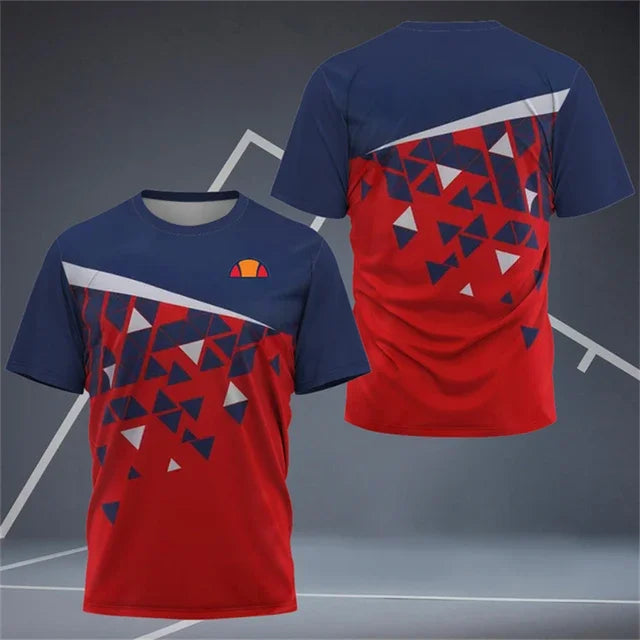 Men's T Shirts Badminton Training Clothing Outdoor Fitness Sports T-Shirts Summer Quick Dry Short Sleeve Casual O-neck Loose Top