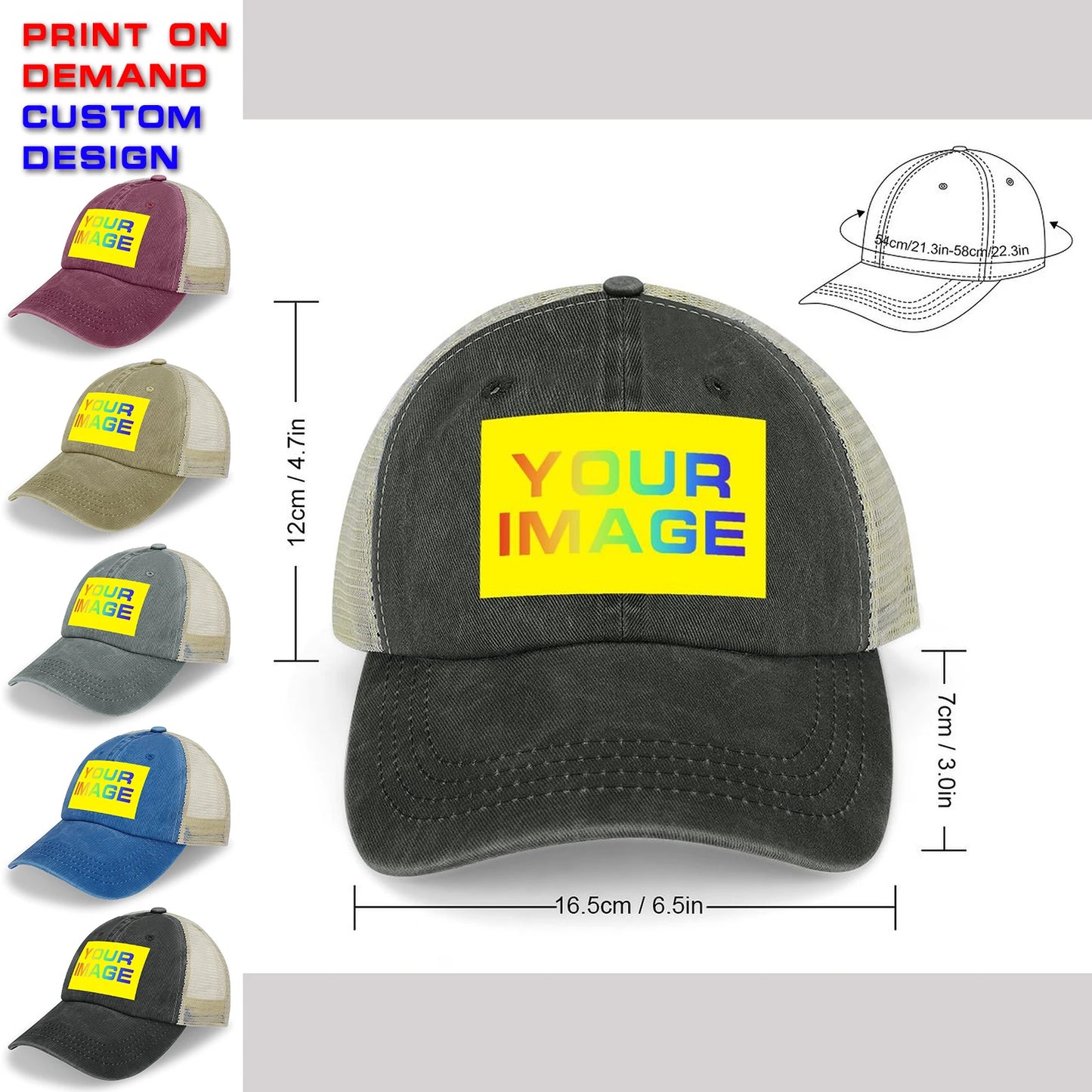 Custom Print On Demand Party Accessories Hats Scarves Men's Women's Cartoon Image Design Customized DIY Dropshipping