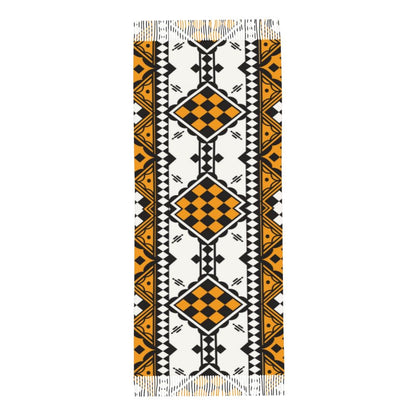 Amazigh Foutha Kabyle Scarf Wrap Women Long Winter Warm Tassel Shawl Unisex Mediterranean Geometric Scarves