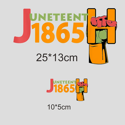 Juneteenth Clothes Iron-on Patches Iron-on Transfers for Clothing Badge T Shirt Printing Sticker Ironing Girl Motif Patch DIY