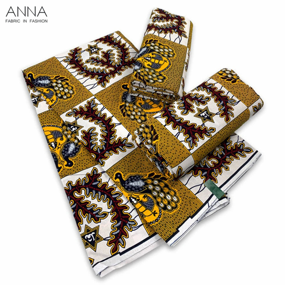 Veritable Wax Ankara Block Prints Batik Fabric African Wax Fabric Nigerian Dutch Hollandais Pagne 100% Cotton For Sewing VL-50