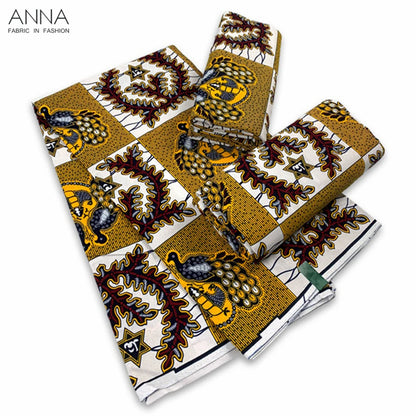 Veritable Wax Ankara Block Prints Batik Fabric African Wax Fabric Nigerian Dutch Hollandais Pagne 100% Cotton For Sewing VL-50