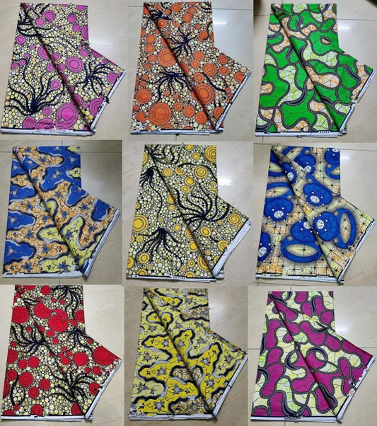 100% Cotton Nigeria Ankara Wax Fabrics Block Prints Batik Dutch High Quality Sewing Cloth 2023 Newest Fashion African Wax Fabric