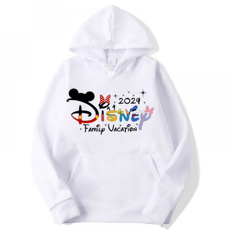 2024 Disney Family Vacation Clothes Fashion Trend Disneyland Travel Hoodies Autumn Long Sleeves Pullover Women Casual Sweatshirt