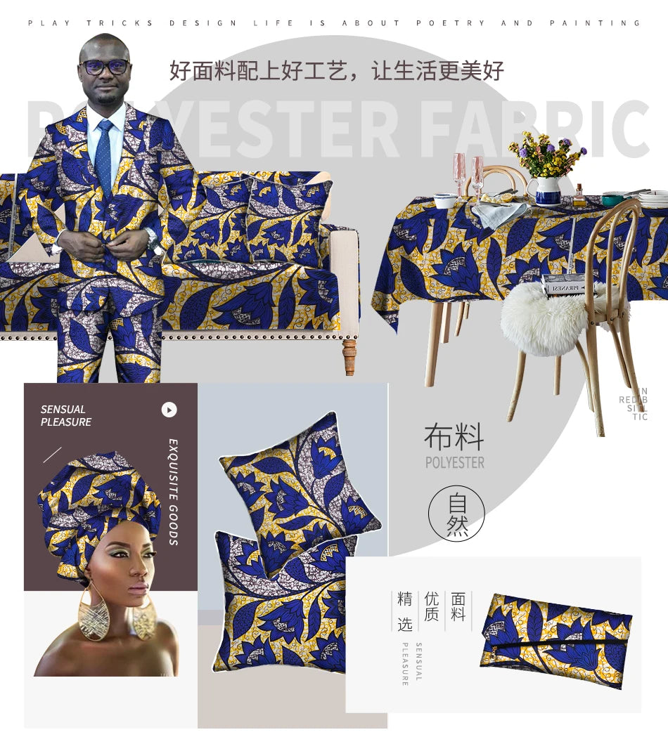 2024 Veritablewax African Dashiki Fabric Real Wax Patchwork Sewing Dress Craft Cloth Polyester High Quality Tissu N-33