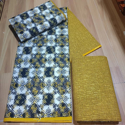 Real Ankara Wax Lace fabric 2024 High Quality 100% Cotton 6 Yards Nigerian Gold Prints Fabric Ghana Style for Women Party Dress