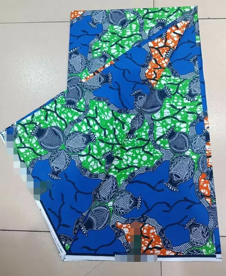 Ho.llllllan.dais real fabric African wax high quality 100%cotton Ankara wax fabric for making dresses African style 6 yards