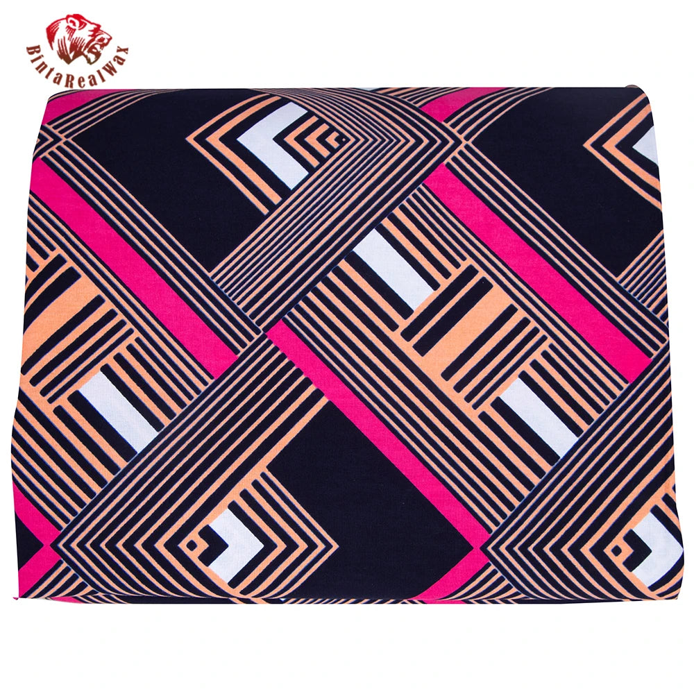 African Fabric 100% Cotton Fabric African Ankara Print Fabric 1/3/6 Yards One Piece 24fs1548