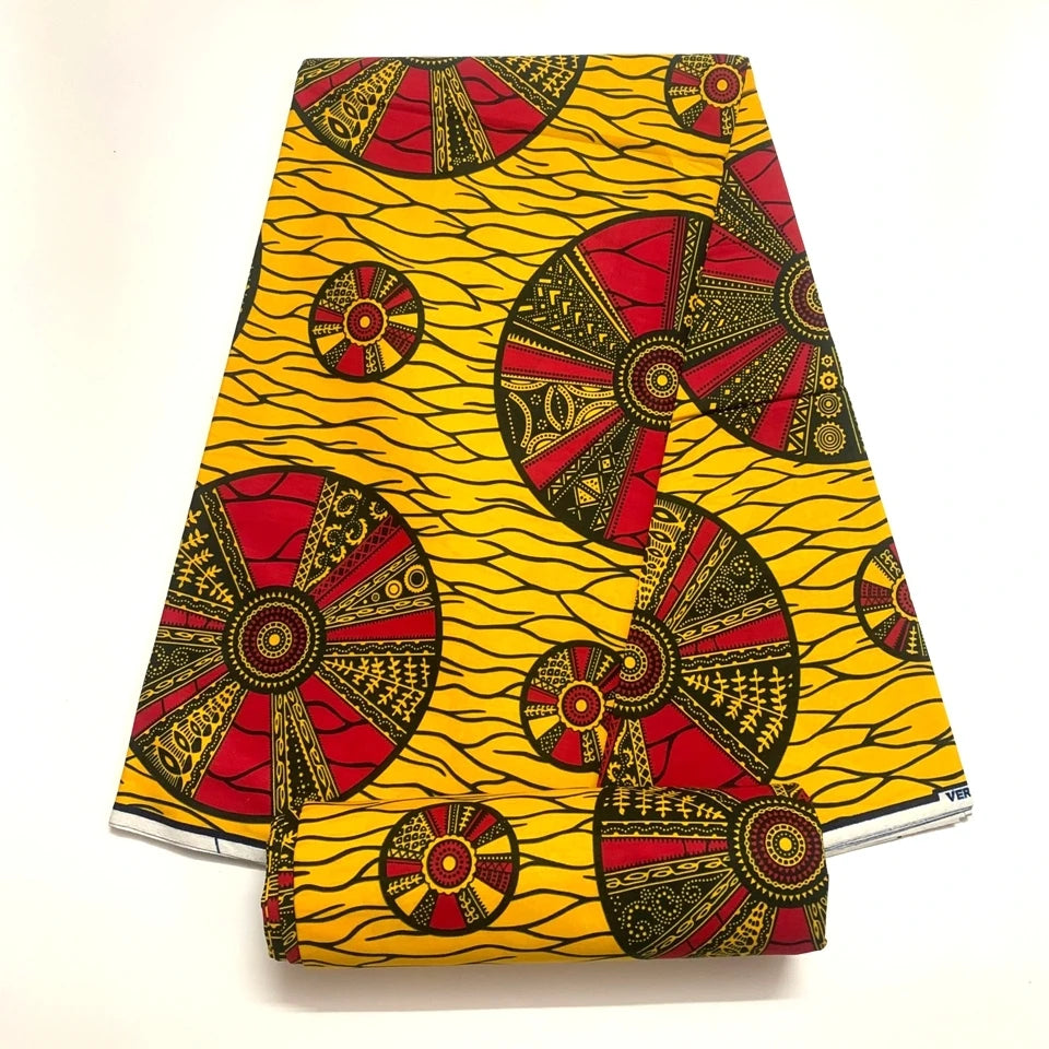 New Guaranteed Veritable 100% Original Real Wax Ankara Fabric soft African Print Fabric For Wedding Dress Tissus Coton 6Yards