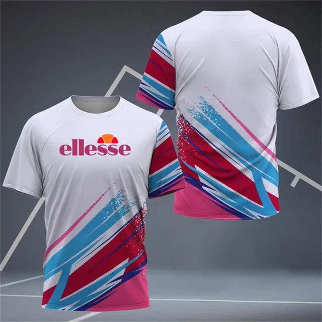 Men's T Shirts Badminton Training Clothing Outdoor Fitness Sports T-Shirts Summer Quick Dry Short Sleeve Casual O-neck Loose Top