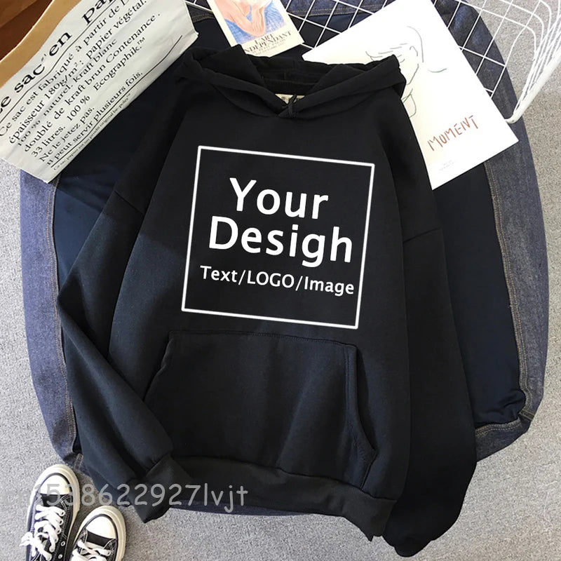 Custom Print Diy Text Logo Picture Hoodies Women Custom Hoodie Customize Logo Personalized Hoodie Drop Shipping Sweatshirts