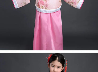 Ancient Costume Dance Girl Set Performance Show Child Clothing Cosplay Princess Chinese Traditional Dress for Girls Hanfu Dress