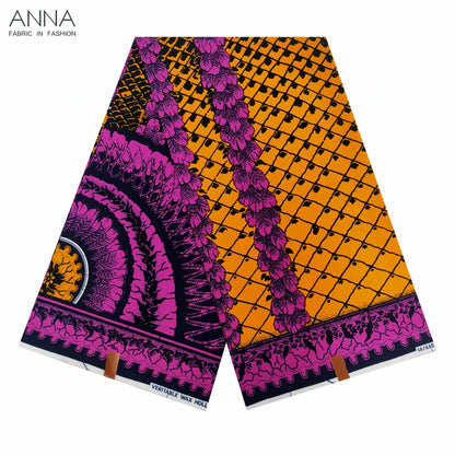 Veritable Wax Ankara Block Prints Batik Fabric African Wax Fabric Nigerian Dutch Hollandais Pagne 100% Cotton For Sewing VL-50