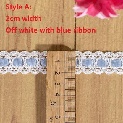 DIY Wear Ribbon Lace Cotton Thread Household Dress Baby Cloth Sewing Embroidery Decorative Lolita Lace Handmade Accessories