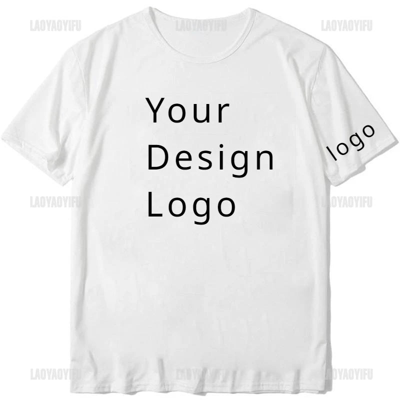 DIY Your Like Photo or Logo 11color T-shirt Customized Printed Leisure T Shirt Harajuku Women Tee Fashion Custom Men Tops Tshirt