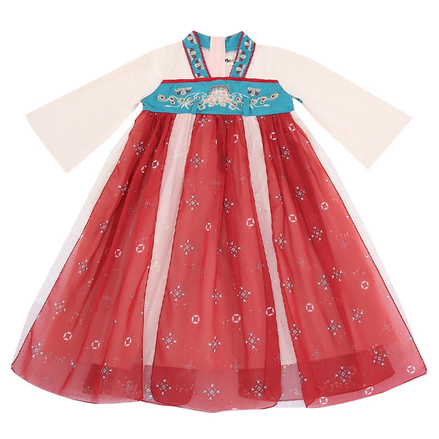 4-15 Years Kids Fairy Dresses Guzheng Hanfu For Girls Long Sleeves Chinese Custom Style Performance Costumes Princess Dresses