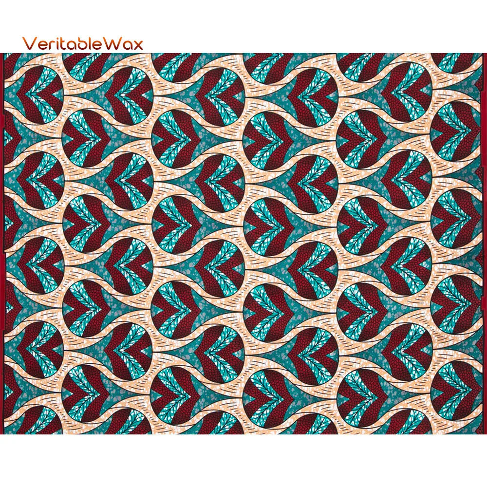 2024 Veritablewax African Dashiki Fabric Real Wax Patchwork Sewing Dress Craft Cloth Polyester High Quality Tissu N-33