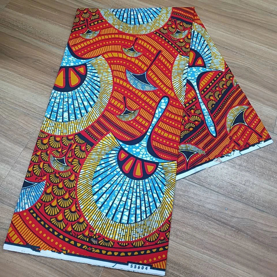 Most popular Veritable African Wax Real Fabric 100% cotton Ghana Nigeria Style 6 yards High Quality Ankara Prints wax Material