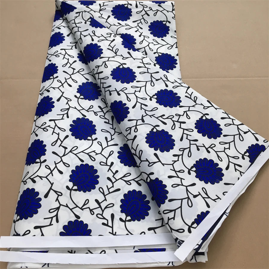 African Nigeria Wax Fabric High Quality Ankara Wax Fabric Polyester Pagne Print For Women DIY Cloth Dresses Sewing Materials