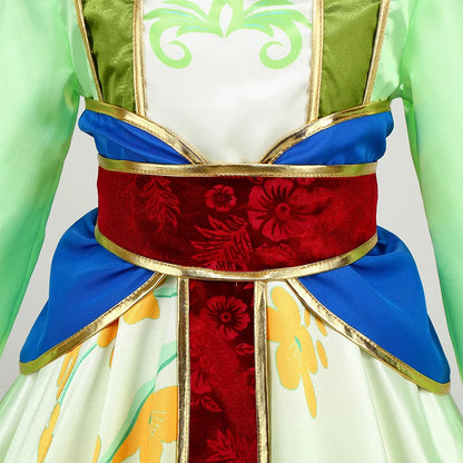 Kids Mulan Cosplay Princess Dress Girls Chinese Style Hanfu Traditional Costume Children Birthday Carnival Party Fairy Clothing