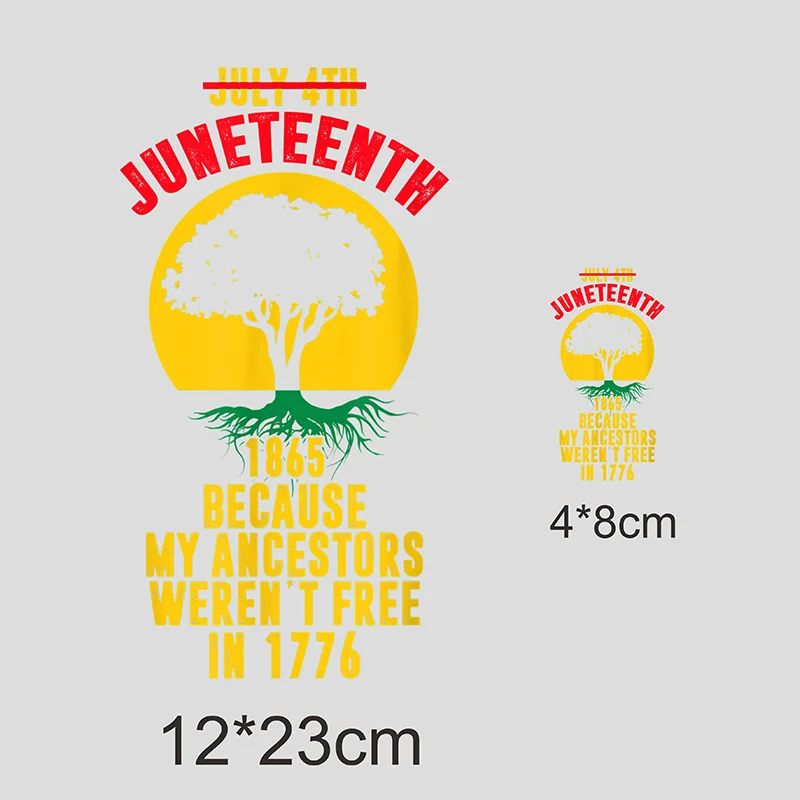 Juneteenth Clothes Iron-on Patches Iron-on Transfers for Clothing Badge T Shirt Printing Sticker Ironing Girl Motif Patch DIY