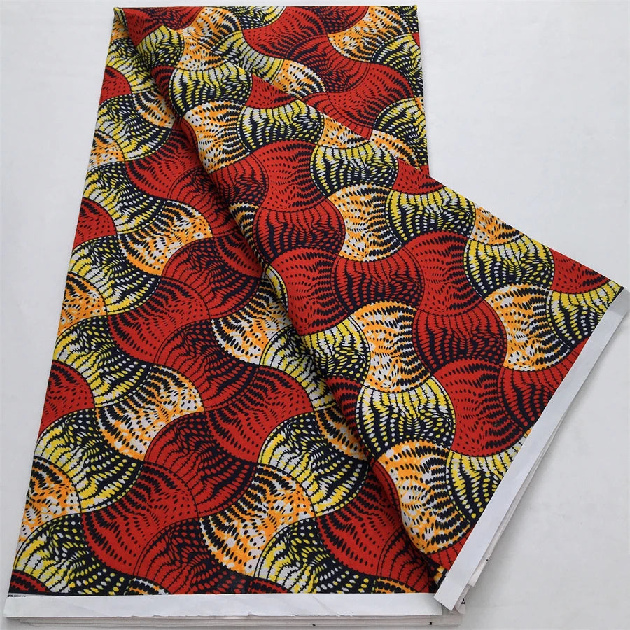 2024 Newest Nigerian Ankara African Polyester Material Wax Fabric DIY Print Sewing Tissu Textile Material For Women Dresses