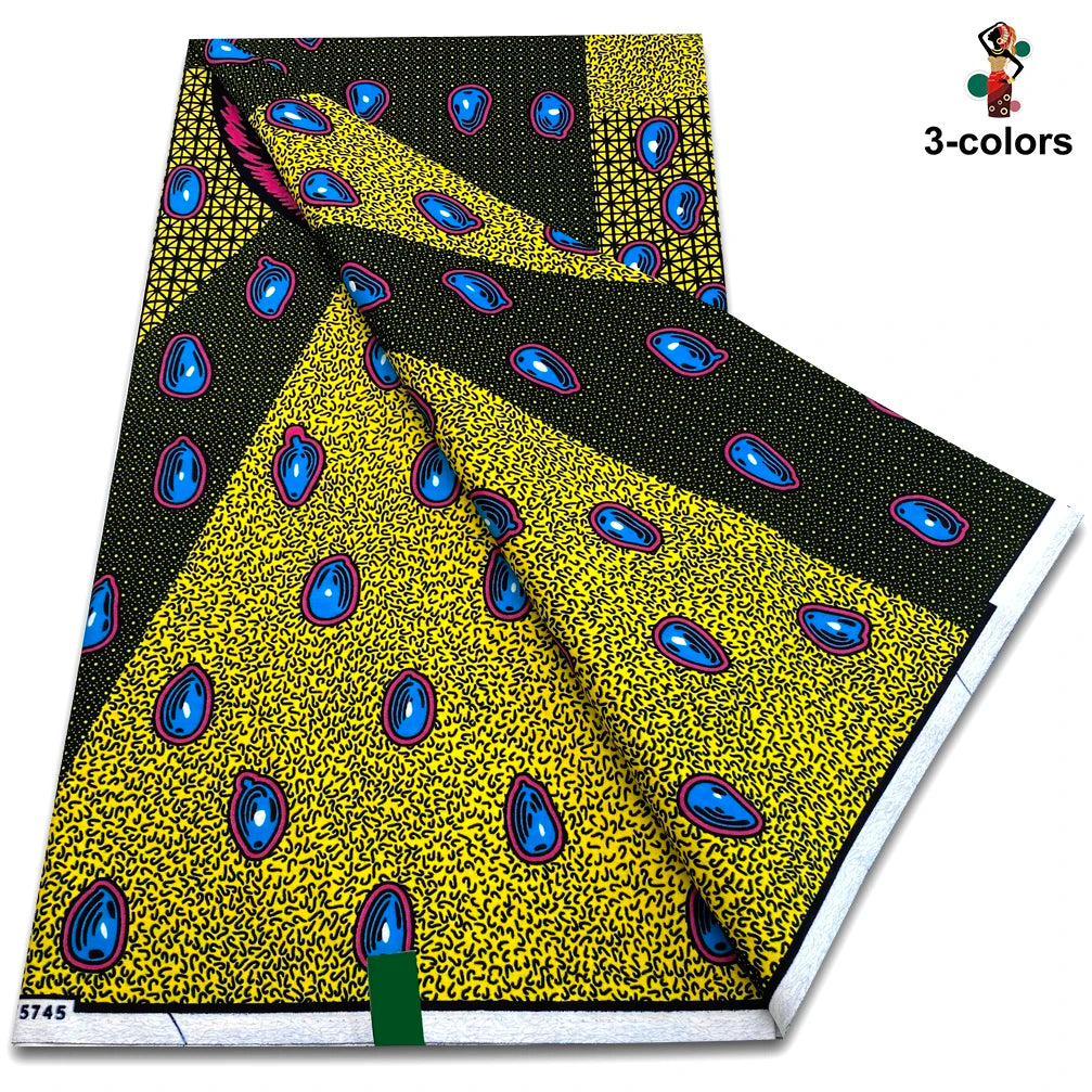 Ankara Wax Fabric High Quality African Wax Print Fabric 100% Cotton Soft Guaranteed Veritable Real Dutch Pagne for Dresses