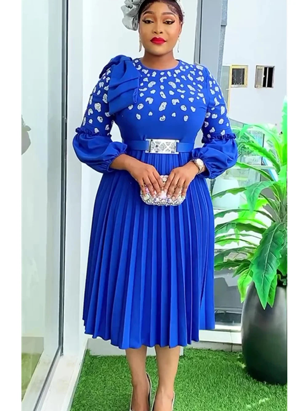 Elegant African Dresses for Women 2024 Africa Clothing Plus Size Wedding Party Dress Dashiki Ankara Office Lady Outfit Robe