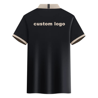 Customized Restaurant Polo Uniforms Unisex Short Sleeve Tee for Staffs Hotel Cafes Waiters Print on Demand T Shirt Men's Tops