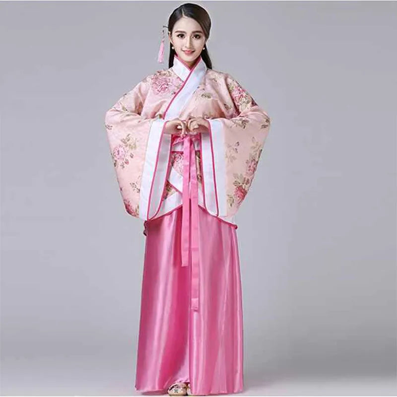 Hanfu Children 2023 Chinese Costume Kids Flower Girl Dresses Traditonal Stage Wear Women Dance Costume Adult Fairy Dress