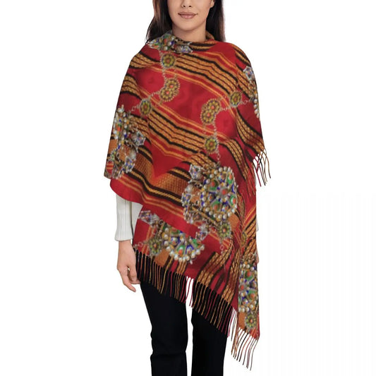 Customized Printed Amazigh Kabyle Jewelry Scarf Women Men Winter Warm Scarves Africa Berber Ethnic Style Shawls Wraps