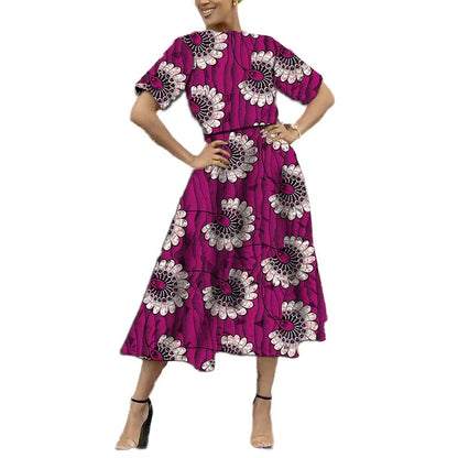 New Fashion Africa Print Clothes Original Design Ankara Outfits Short Tops Patch Skirts Tailor Made African Party Garments