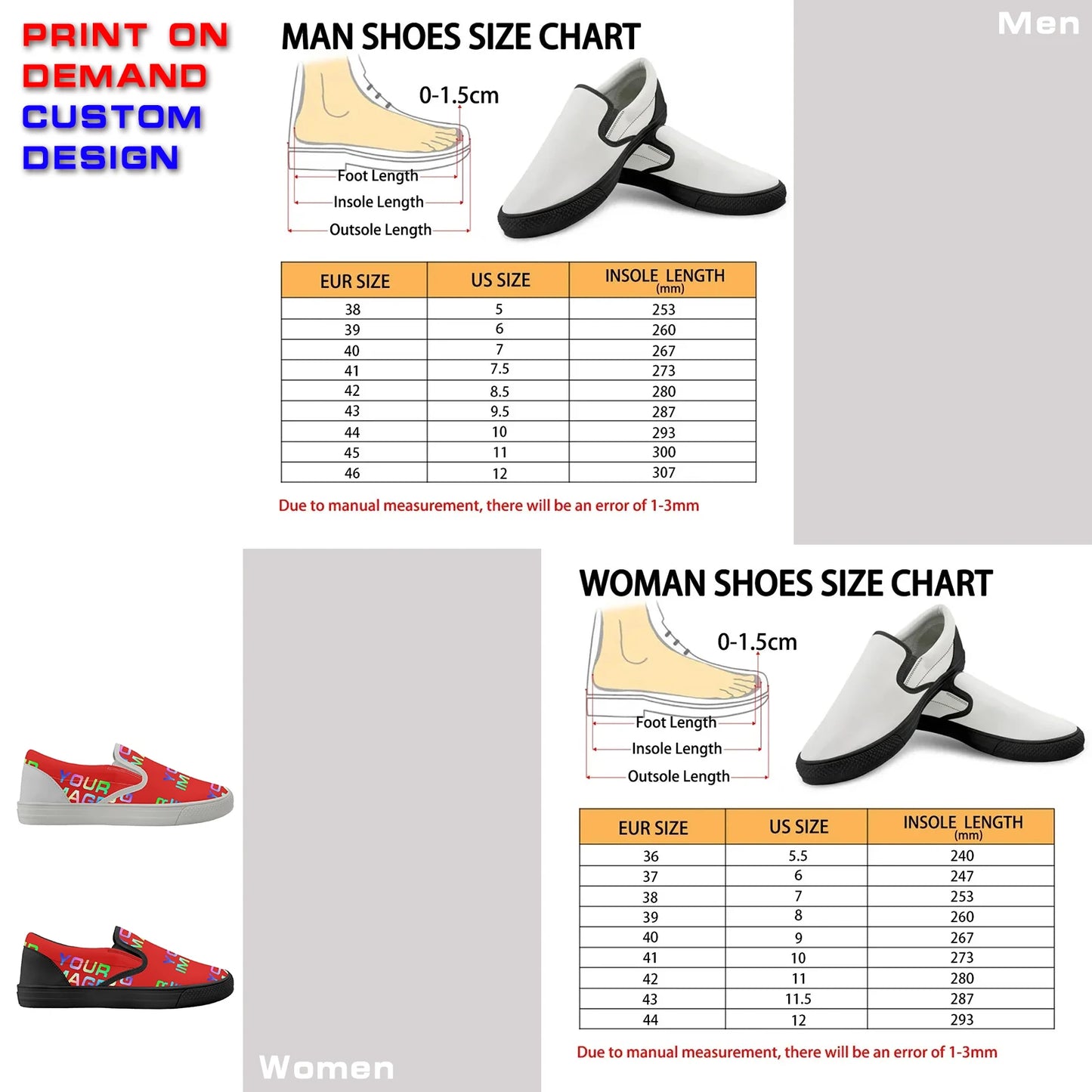 Custom Sneakers Canvas Flat Leather Boots Running Shoes Woman Man Print On Demand Image Design Holiday Matching DIY Dropshipping