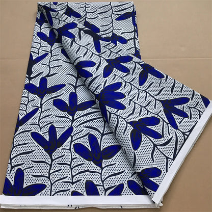 African Nigeria Wax Fabric High Quality Ankara Wax Fabric Polyester Pagne Print For Women DIY Cloth Dresses Sewing Materials