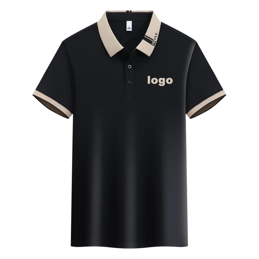 Customized Restaurant Polo Uniforms Unisex Short Sleeve Tee for Staffs Hotel Cafes Waiters Print on Demand T Shirt Men's Tops