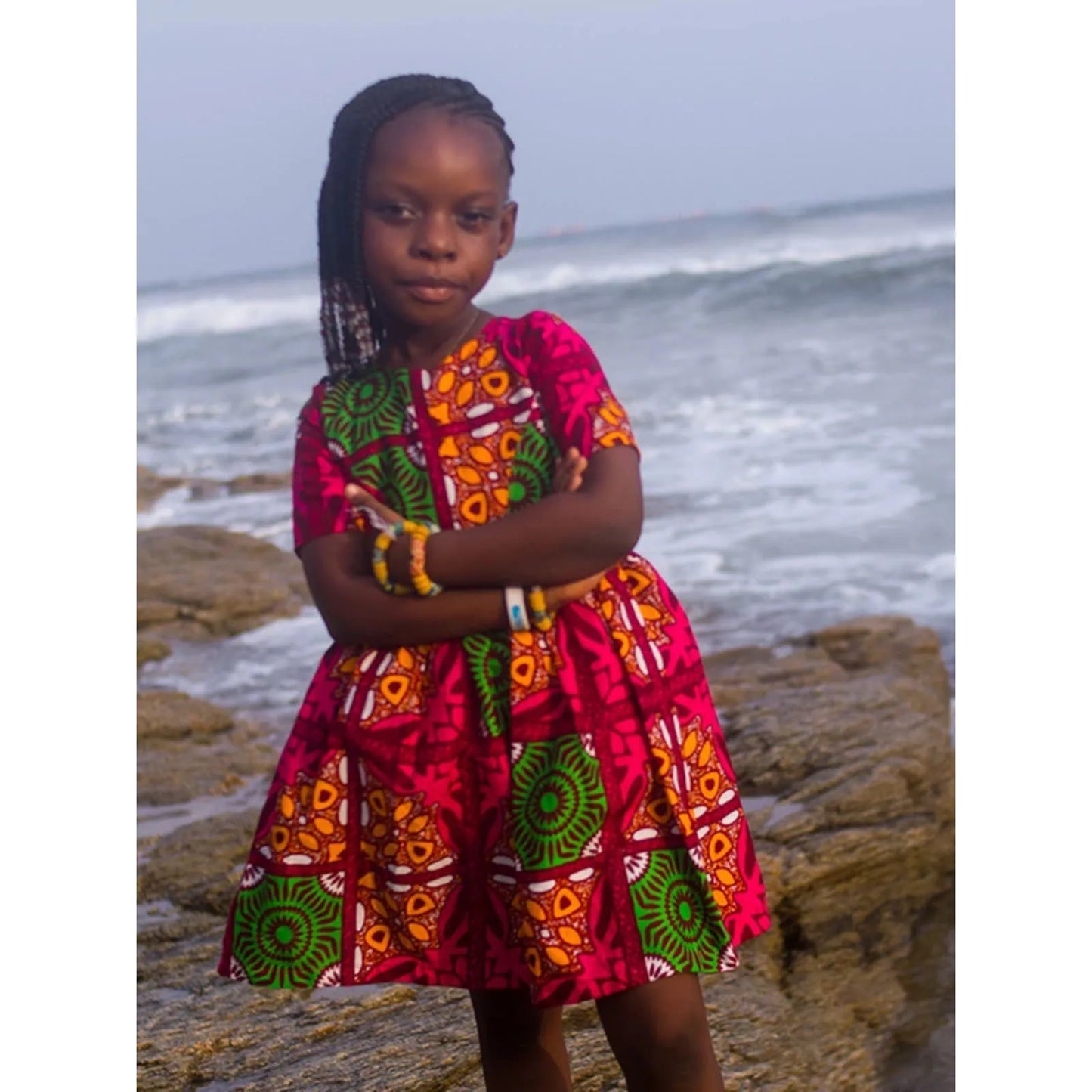 Baby Girls African Dress Toddler Kids Dashiki Traditional Style Print Short Sleeve Casual Dress Ankara Princess Dresses Vestidos