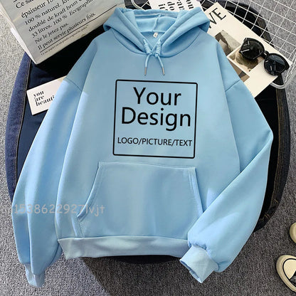 Custom Print Diy Text Logo Picture Hoodies Women Custom Hoodie Customize Logo Personalized Hoodie Drop Shipping Sweatshirts