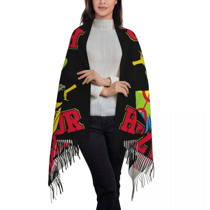 Print Amazigh Pride Tifinagh Patriotic Kabyle Scarf Men Women Winter Warm Scarves Traditional Geometric Amazigh Shawl Wrap