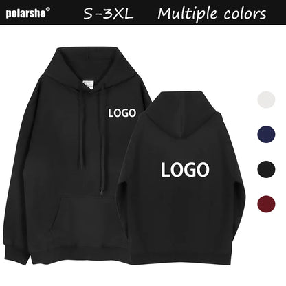 Customized Hoodie Printed Text DIY Personalized Hoody Casual Clothing Make Your Own Design Logo 100% Cotton Pullover Sweatshirt