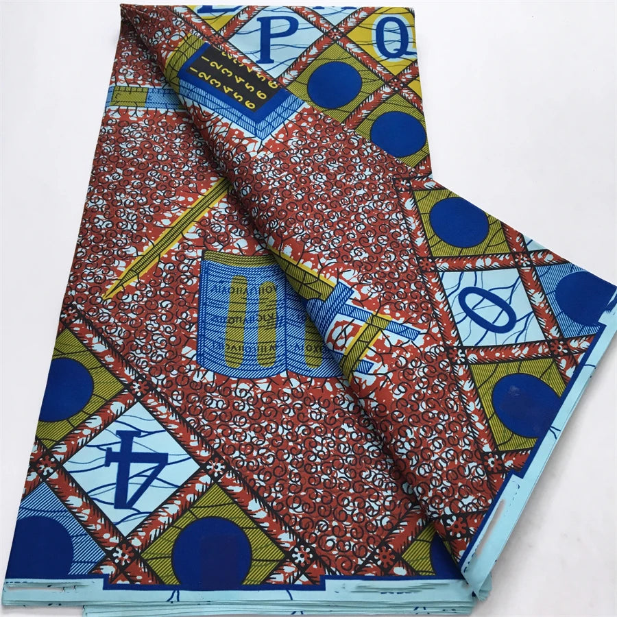 African Nigeria Wax Fabric High Quality Ankara Wax Fabric Polyester Pagne Print For Women DIY Cloth Dresses Sewing Materials