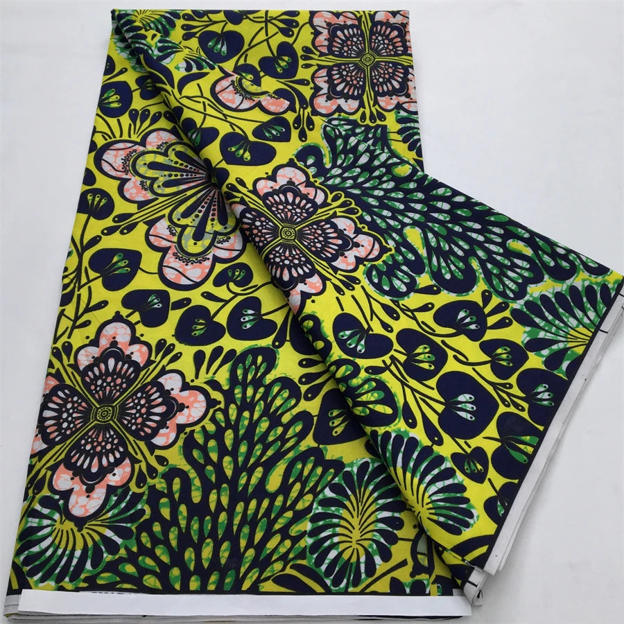 Nigeria Wax Fabric Ankara 2025 Newset DIY Print African Textile Wax Fabric Tissu For Women Dresses Sewing Polyester Material