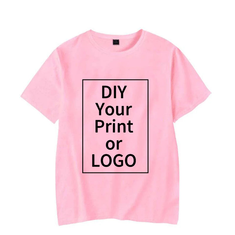 Fashion T Shirt Women Men Summer Customized Printed Tee Shirt DIY Photo Logo Brand Text Tshirt Personalize Your Clothing Shirt